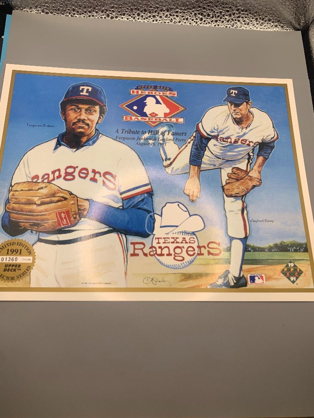 1991 SGA UPPER DECK SHEET A TRIBUTE TO FERGUSON JENKINS (01360/17,000) MINT